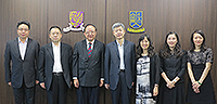 Prof. Zhang Maizeng (middle), Party Secretary of XJTU, visits Lee Woo Sing College of CUHK